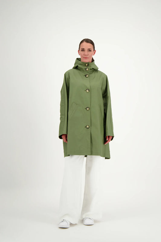 PARKA VALOU EN COTON DÉPERLANT OLIVE