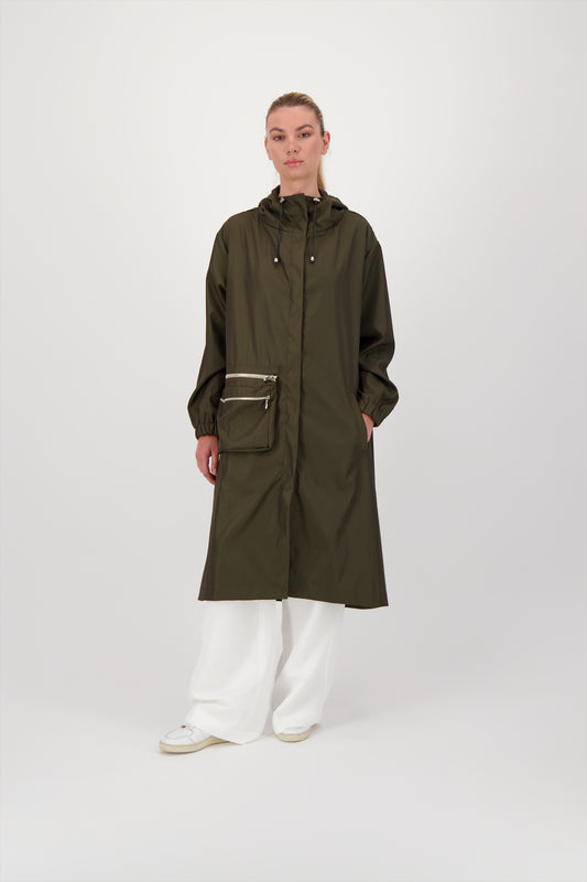 PARKA ZELIE EN POLYAMIDE IMPERMÉABLE KAKI