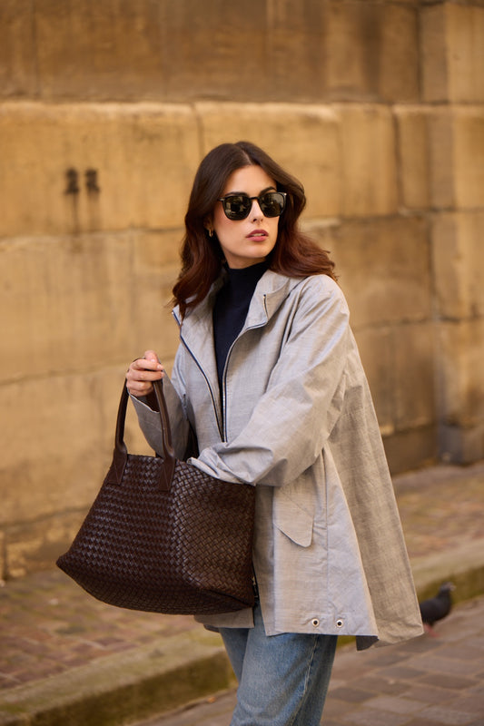 PARKA ZEPHYR EN LIN DÉPERLANT PRINCE DE GALLES