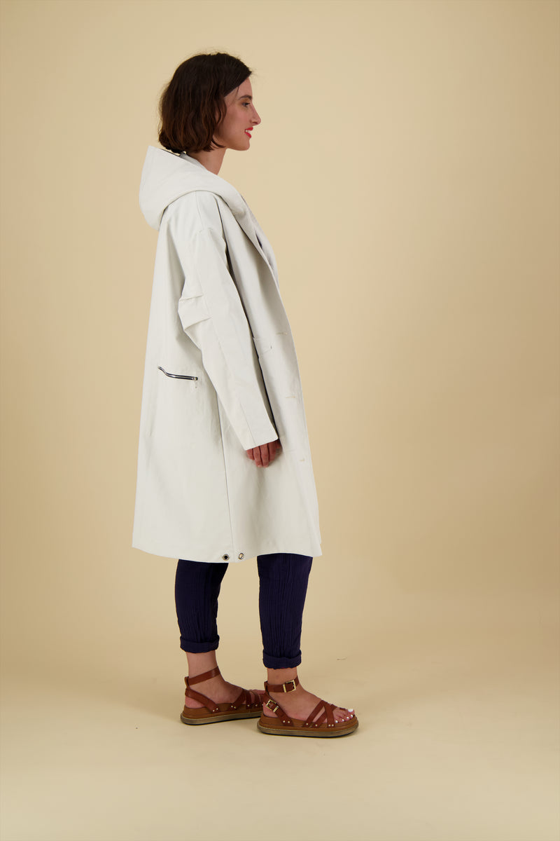 PARKA PYLA LAP EN LIN GOMMÉ IMPERMÉABLE