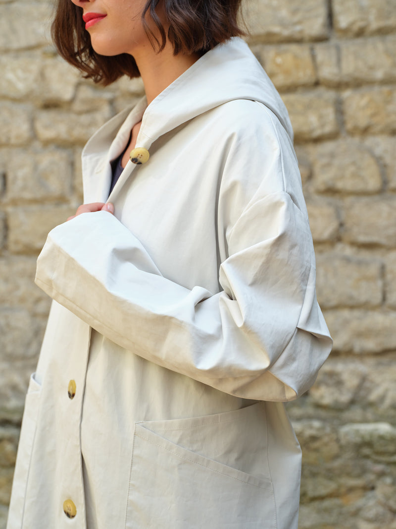 PARKA PYLA LAP EN LIN GOMMÉ IMPERMÉABLE