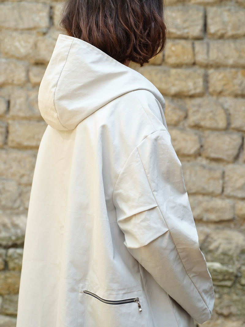 PARKA PYLA LAP EN LIN GOMMÉ IMPERMÉABLE