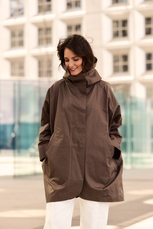 PARKA CHIARA LIB EN LIN ENDUIT & COTON DÉPERLANTS