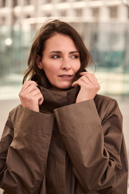 PARKA CHIARA LIB EN LIN ENDUIT & COTON DÉPERLANTS