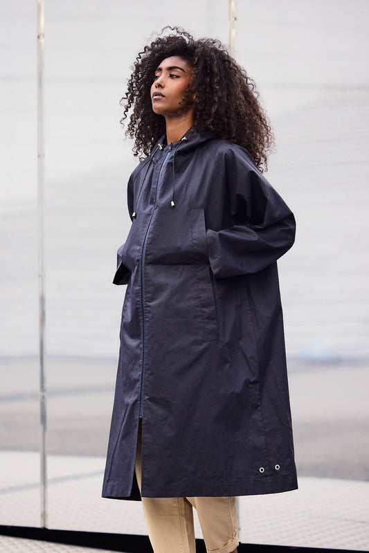 PARKA CARLA LIB EN LIN ENDUIT & COTON DÉPERLANTS