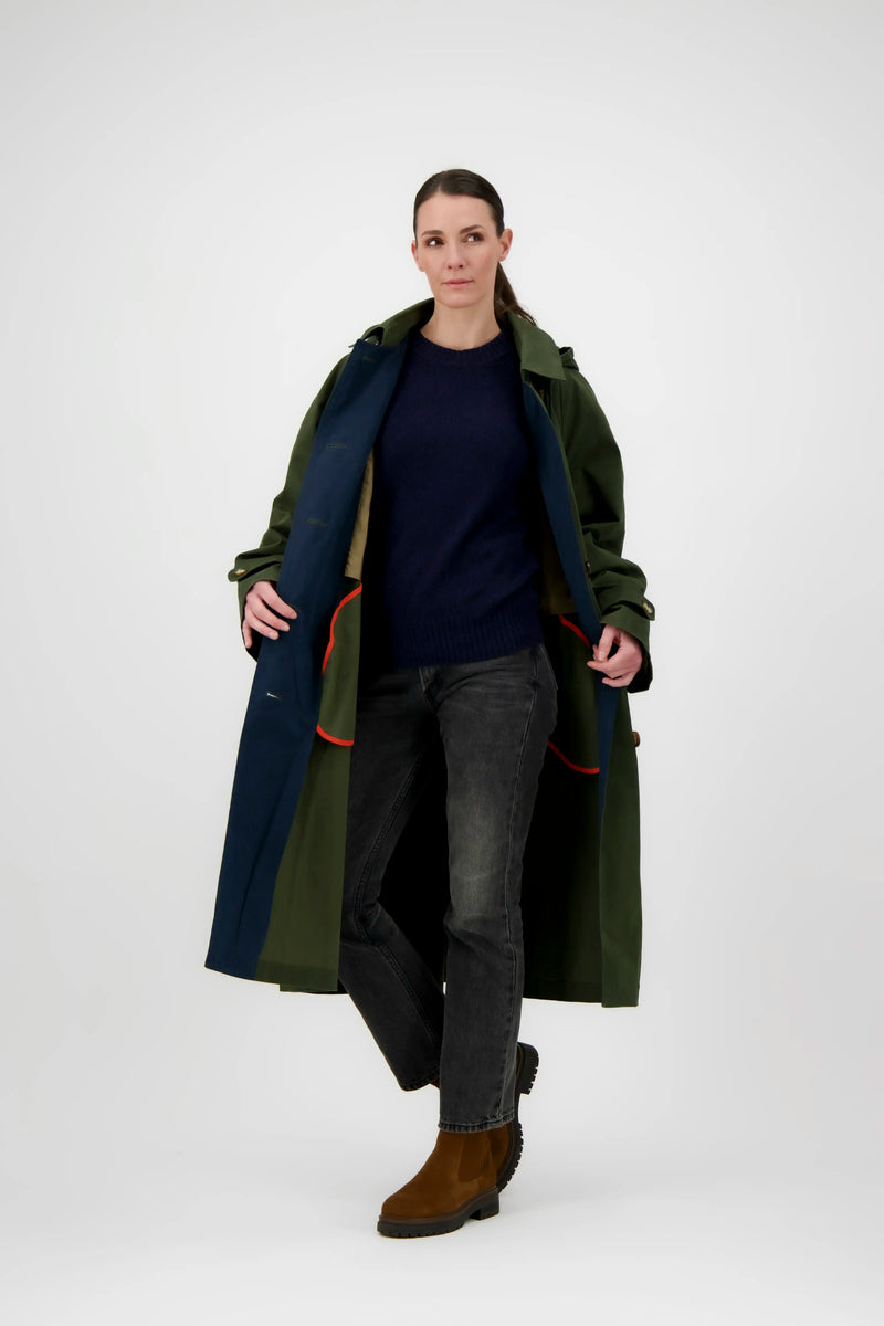 PARKA ROMY en coton waxé imperméable kaki