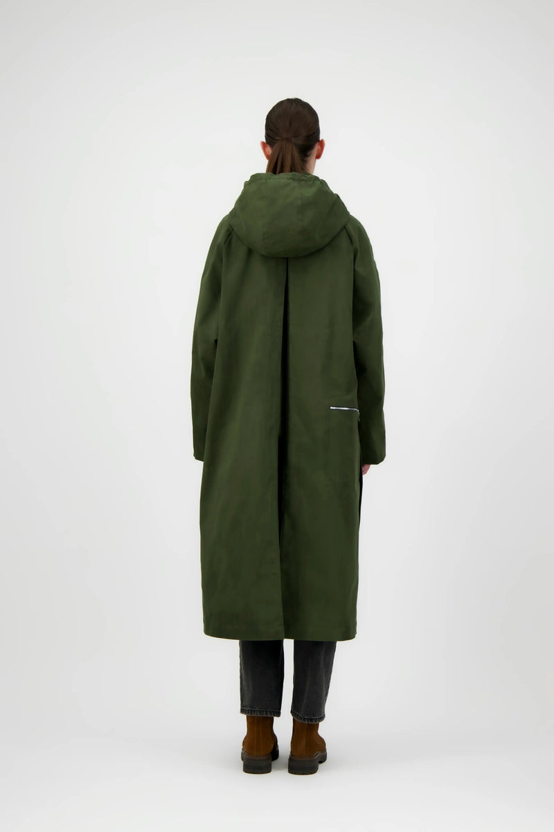 PARKA ROMY en coton waxé imperméable kaki