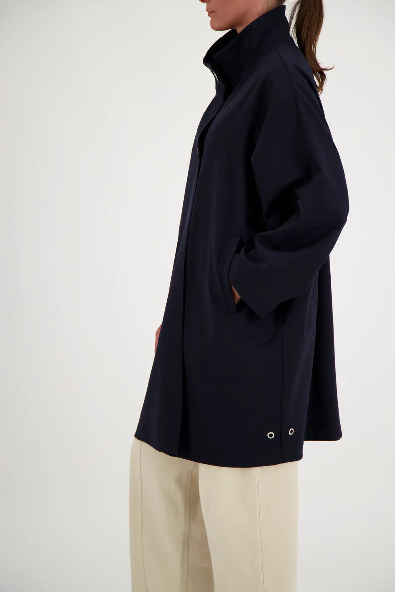 MANTEAU RUBIS ITA EN GABARDINE DE LAINE DÉPERLANTE