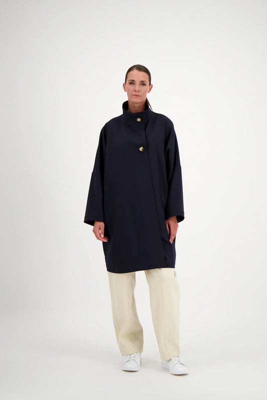 MANTEAU RUBIS ITA EN GABARDINE DE LAINE DÉPERLANTE