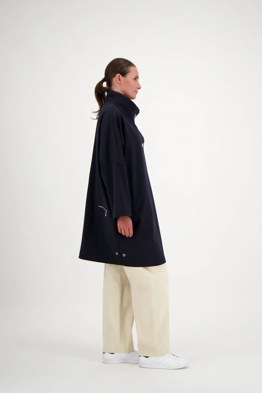 MANTEAU RUBIS ITA EN GABARDINE DE LAINE DÉPERLANTE