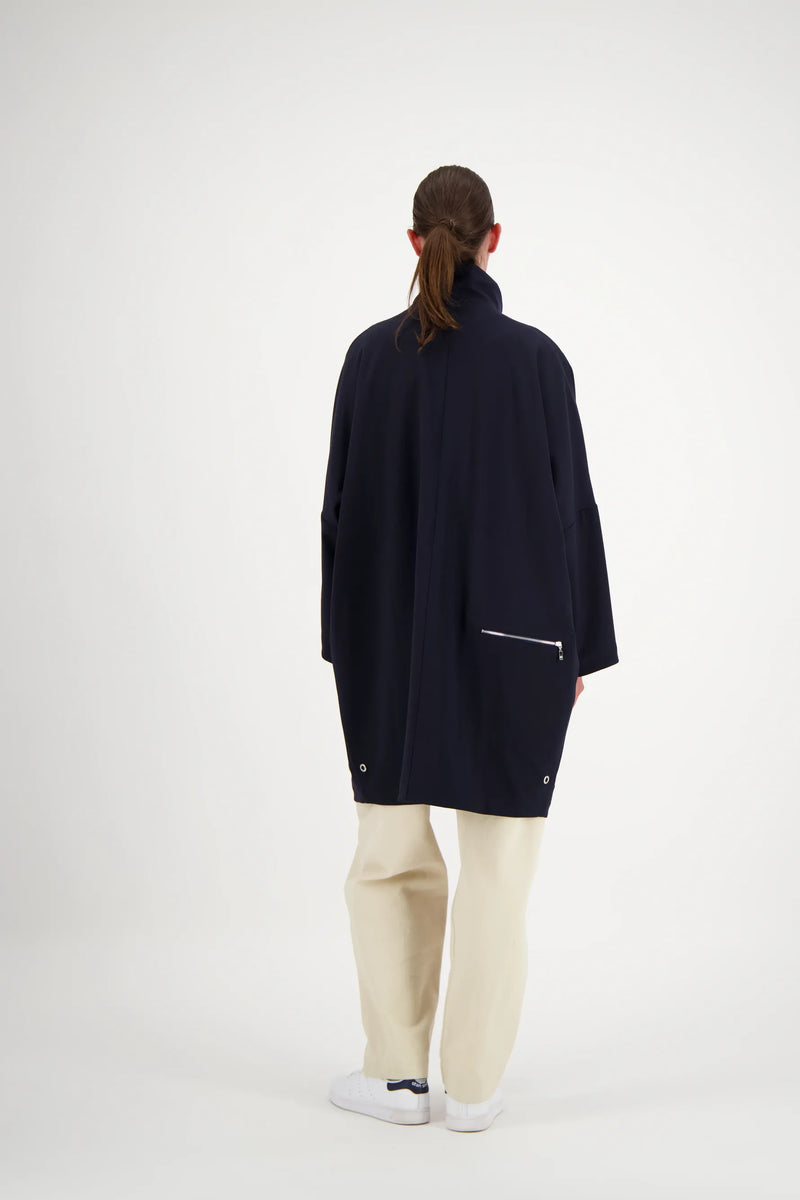 MANTEAU RUBIS ITA EN GABARDINE DE LAINE DÉPERLANTE