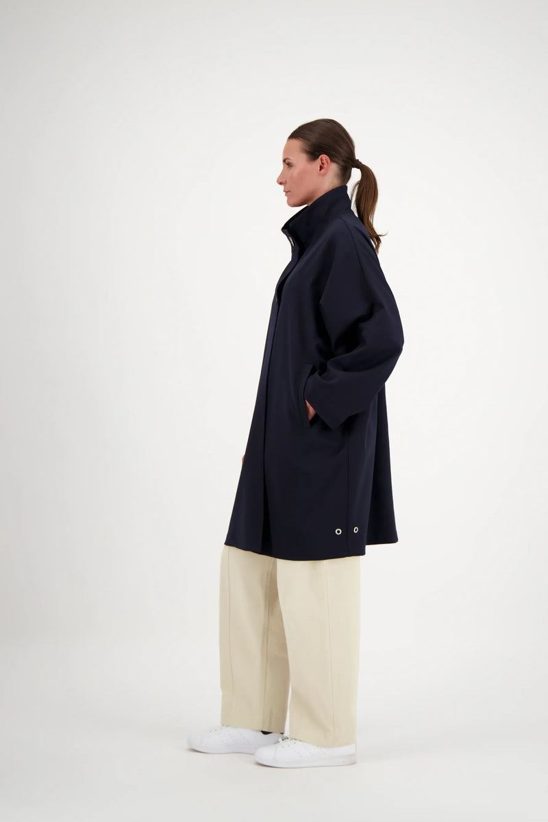 MANTEAU RUBIS ITA EN GABARDINE DE LAINE DÉPERLANTE