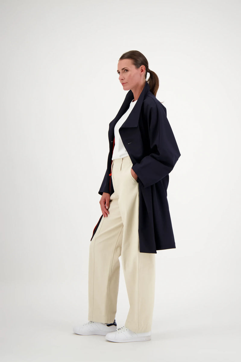 MANTEAU RUBIS ITA EN GABARDINE DE LAINE DÉPERLANTE