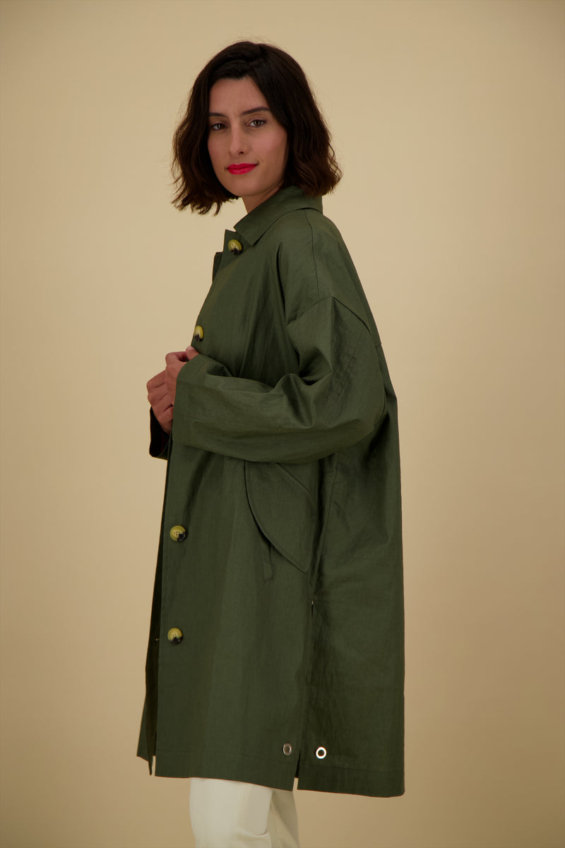 MANTEAU SALINA LIB EN COTON & LIN DÉPERLANTS