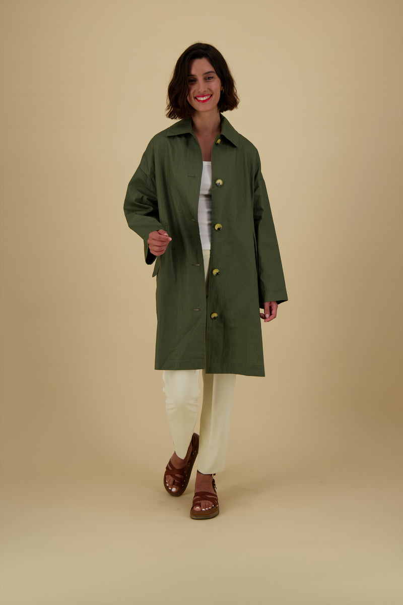 MANTEAU SALINA LIB EN COTON & LIN DÉPERLANTS