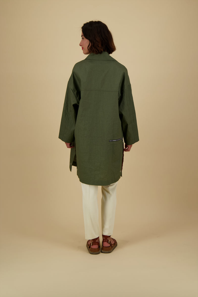 MANTEAU SALINA LIB EN COTON & LIN DÉPERLANTS