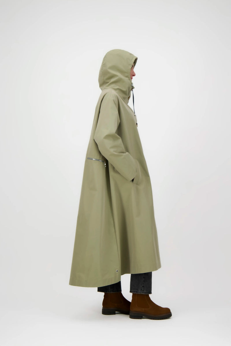 PARKA SARA en coton déperlant taupe