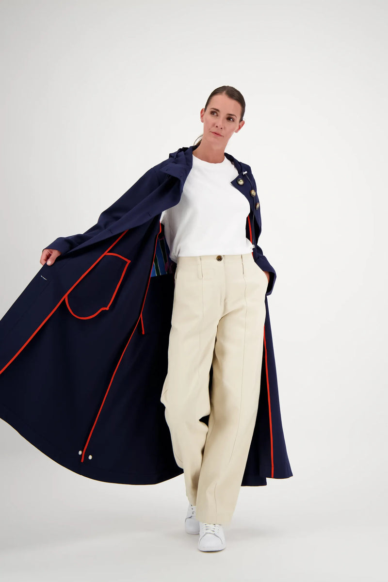 PARDESSUS SARA ITA EN GABARDINE DE LAINE DÉPERLANTE