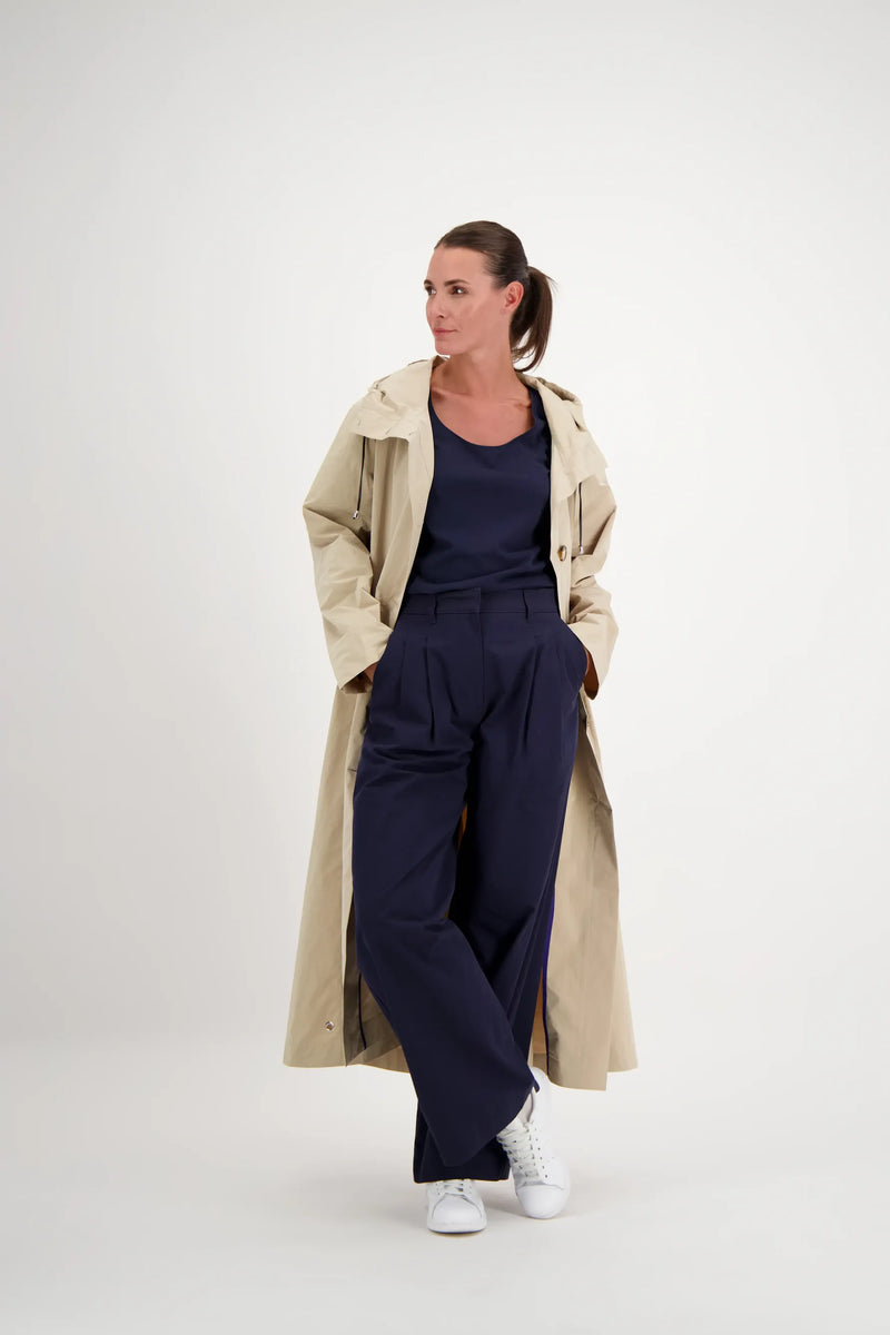 TRENCH SARA EN COTON DÉPERLANT SABLE