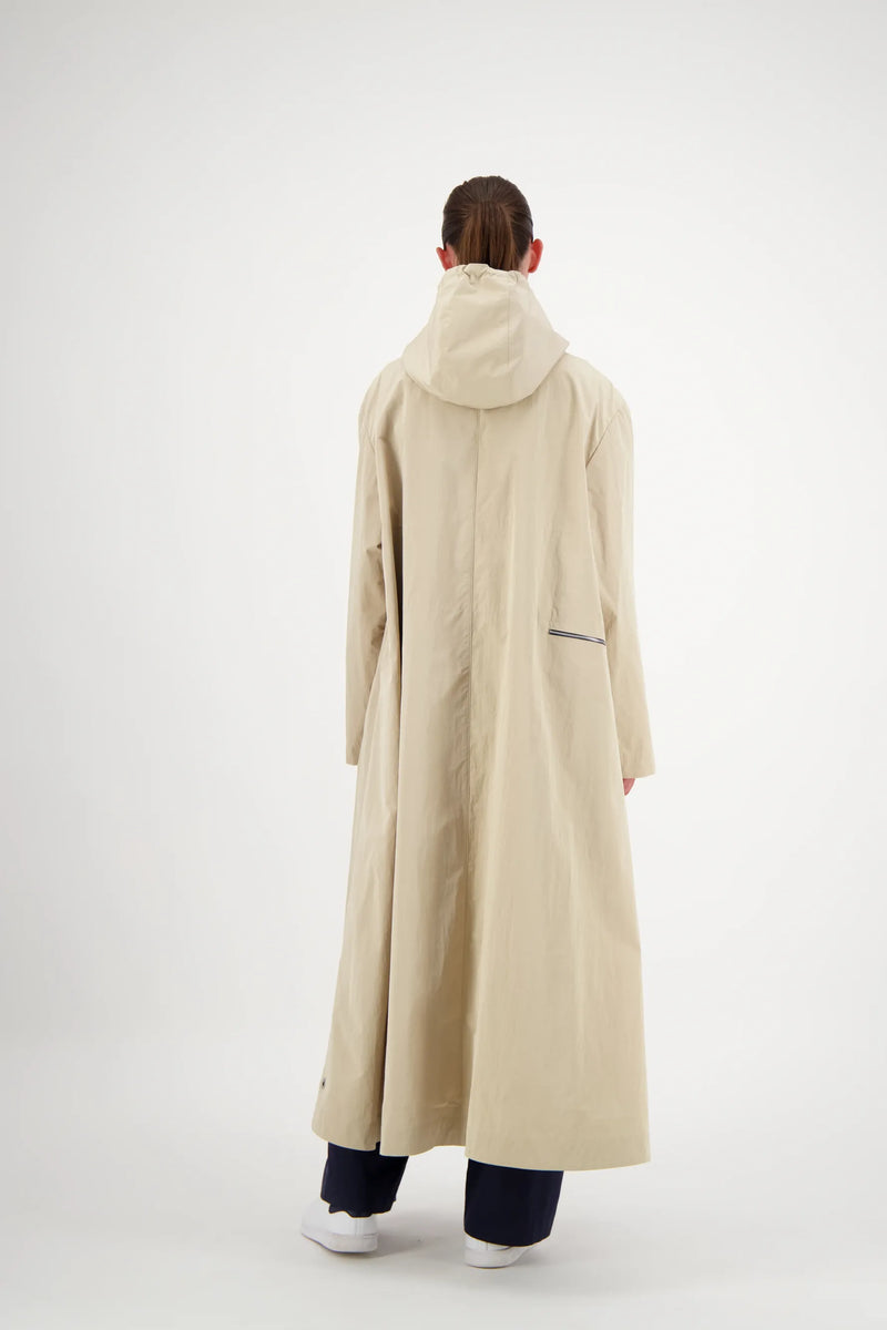 TRENCH SARA EN COTON DÉPERLANT SABLE