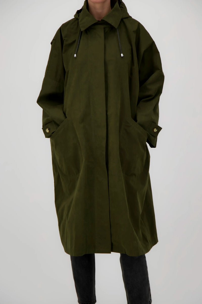 PARKA SUNNY en coton déperlant kaki