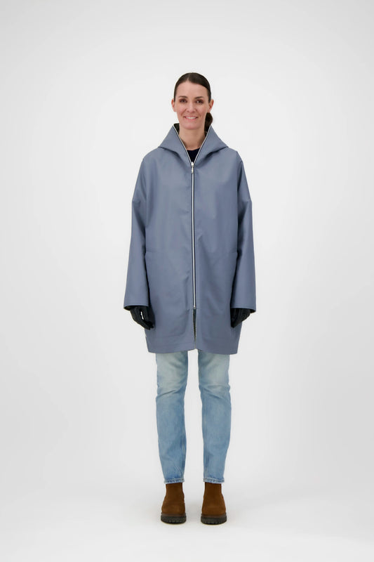 PARKA THELMA COW réversible en coton enduit déperlant et lainage
