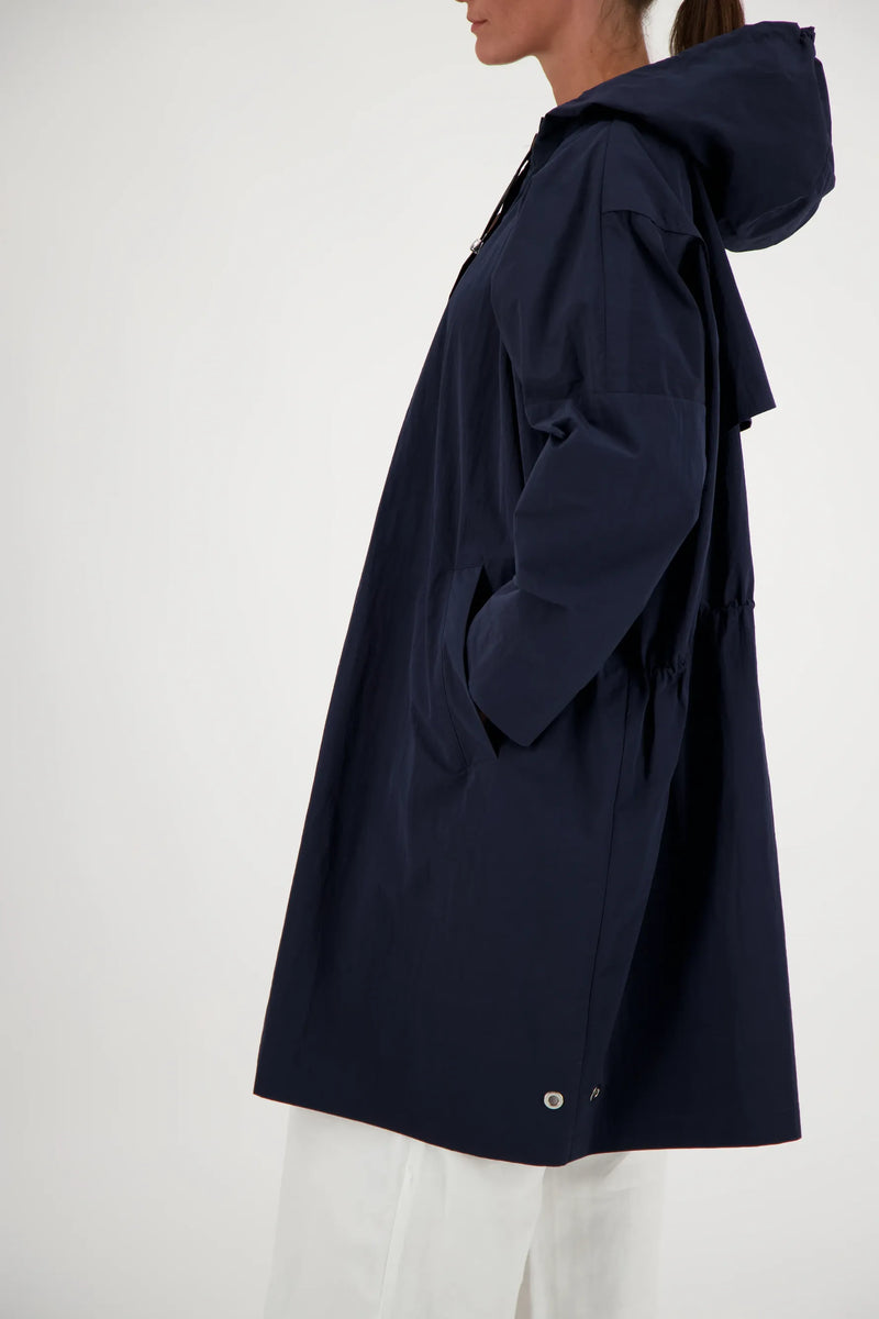 PARKA TINA EN COTON DÉPERLANT NAVY