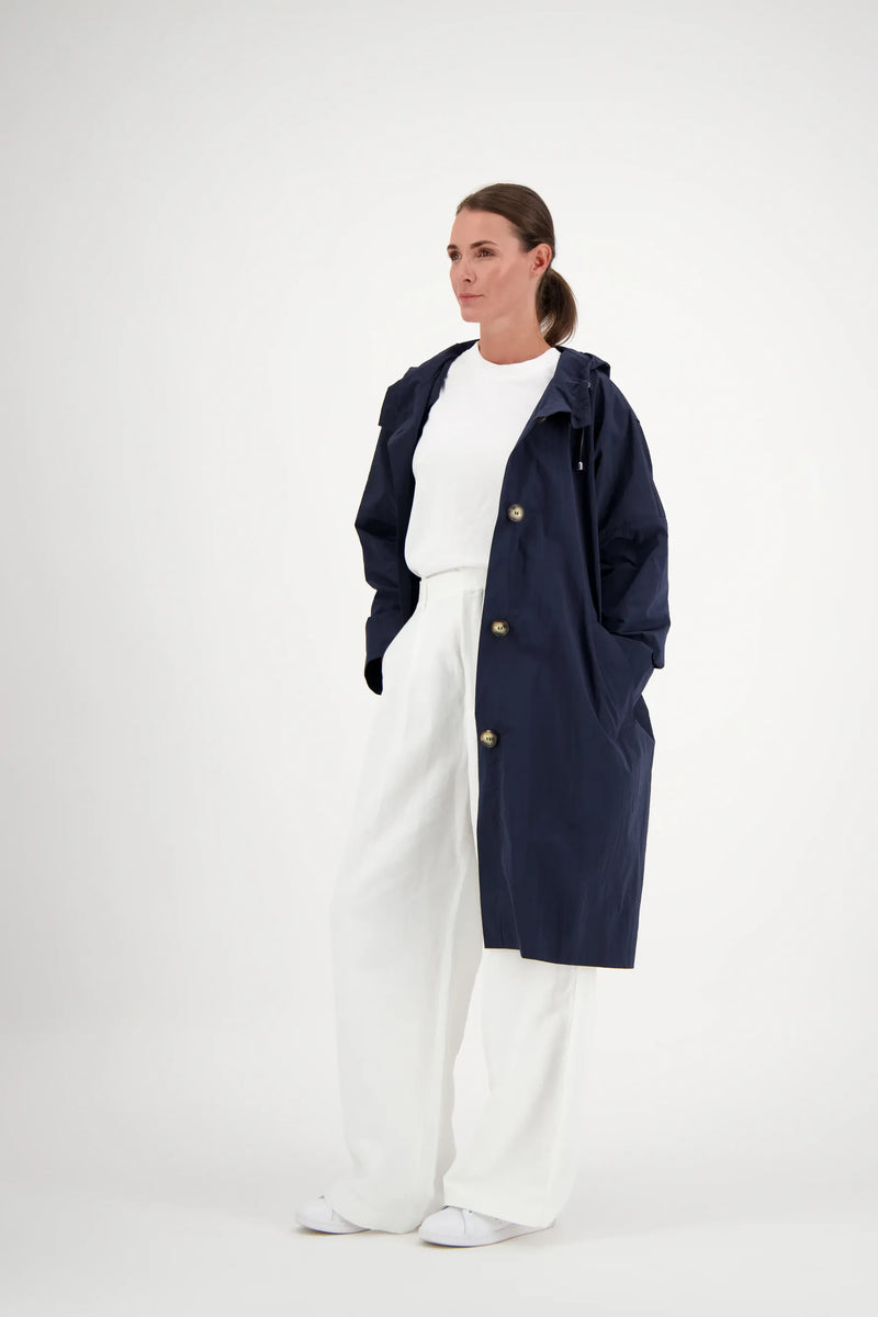 PARKA TINA EN COTON DÉPERLANT NAVY