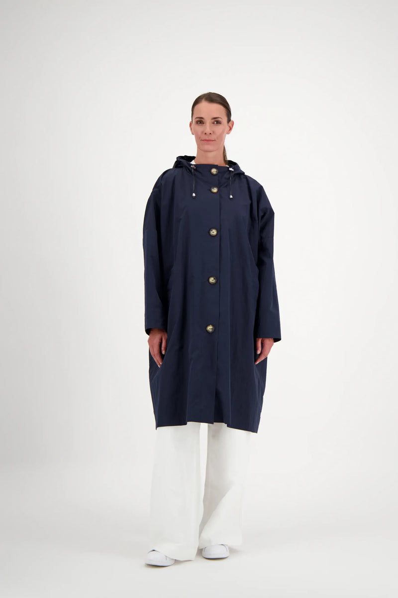 PARKA TINA EN COTON DÉPERLANT NAVY