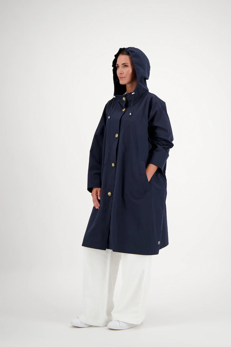 PARKA TINA EN COTON DÉPERLANT NAVY