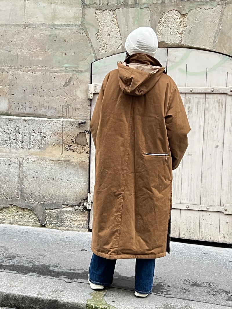 PARKA URIEL EN COTON IMPERMEABLE coloris tabac