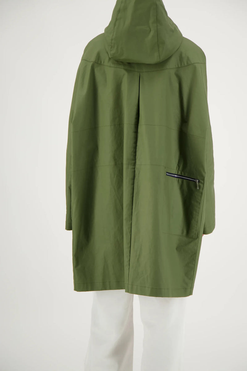 PARKA VALOU EN COTON DÉPERLANT OLIVE