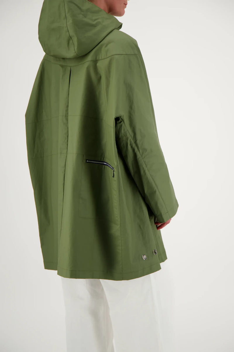 PARKA VALOU EN COTON DÉPERLANT OLIVE