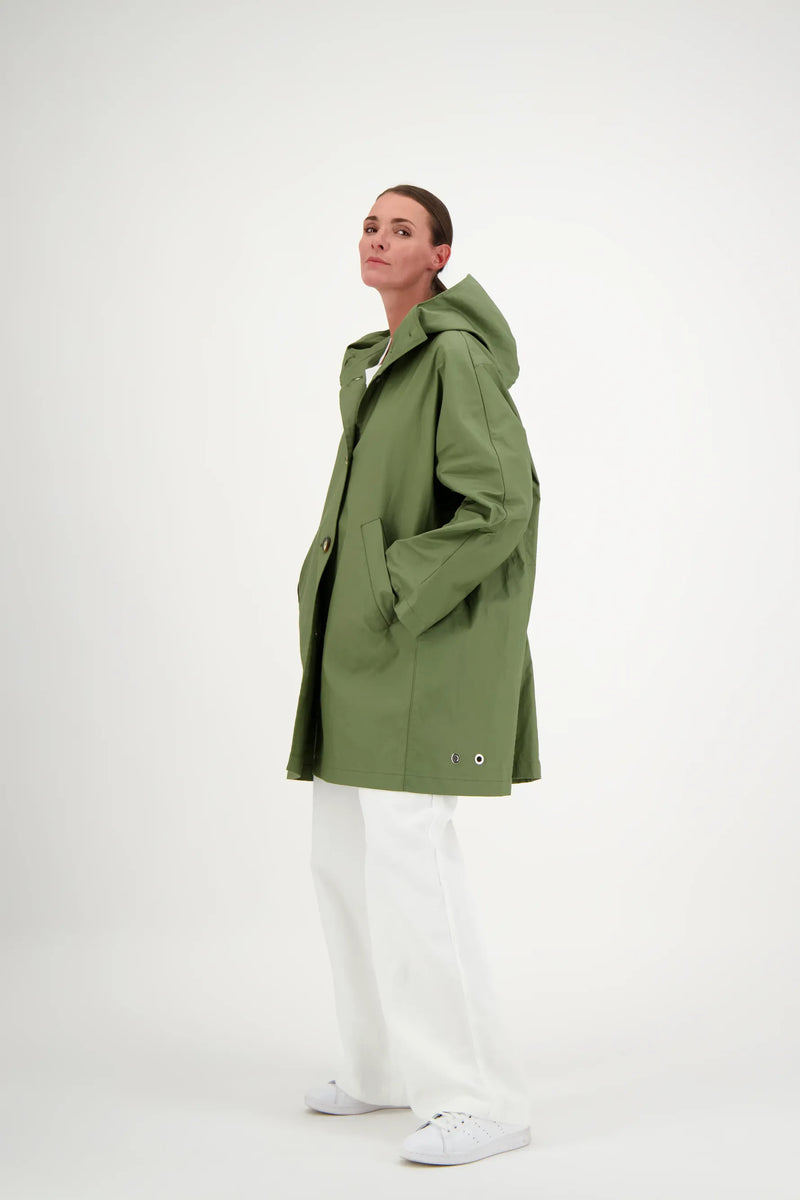 PARKA VALOU EN COTON DÉPERLANT OLIVE