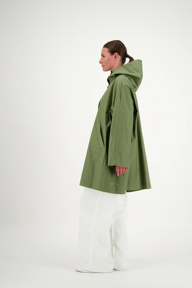 PARKA VALOU EN COTON DÉPERLANT OLIVE