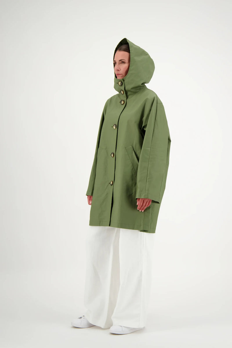 PARKA VALOU EN COTON DÉPERLANT OLIVE