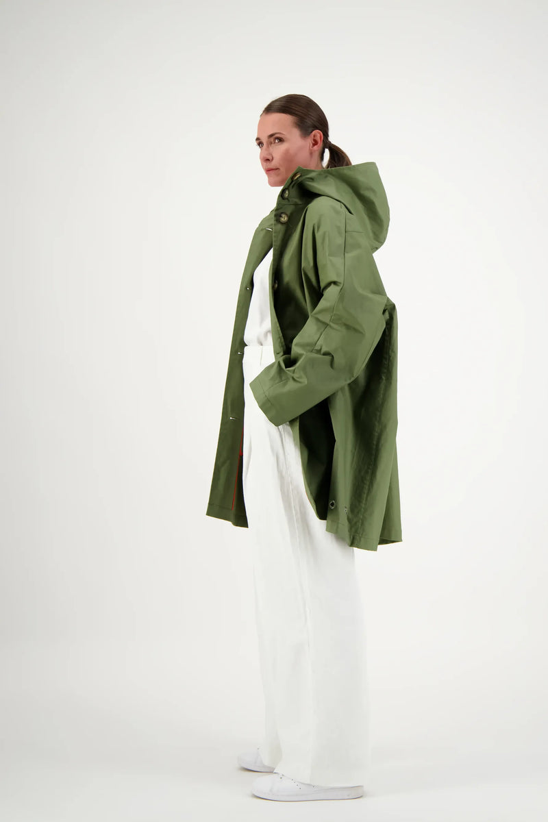 PARKA VALOU EN COTON DÉPERLANT OLIVE