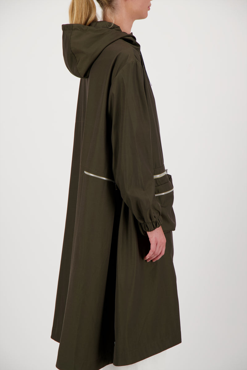 PARKA ZELIE EN POLYAMIDE IMPERMÉABLE KAKI