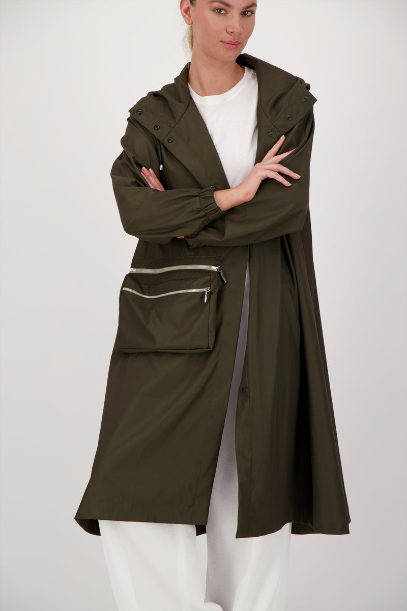 PARKA ZELIE EN POLYAMIDE IMPERMÉABLE KAKI