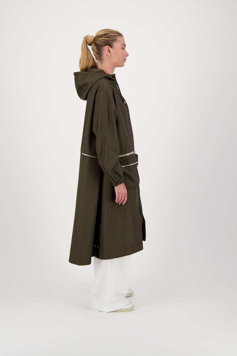 PARKA ZELIE EN POLYAMIDE IMPERMÉABLE KAKI