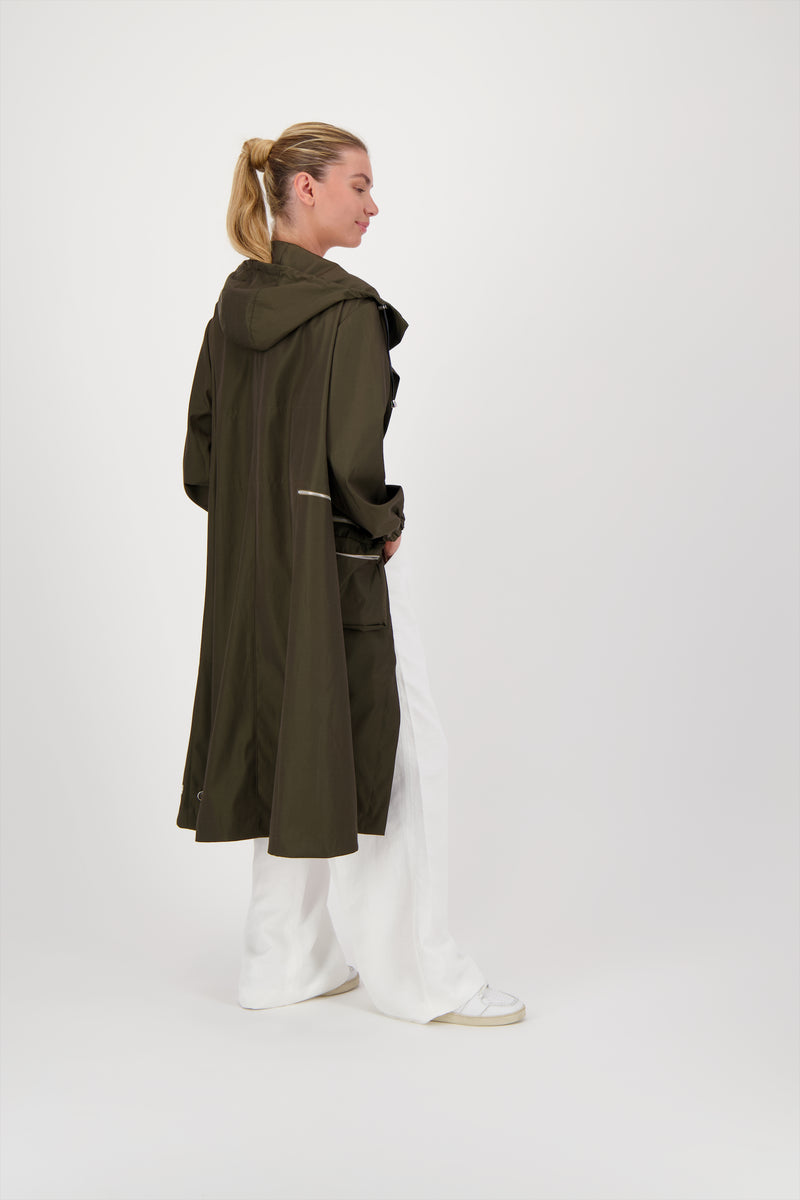 PARKA ZELIE EN POLYAMIDE IMPERMÉABLE KAKI