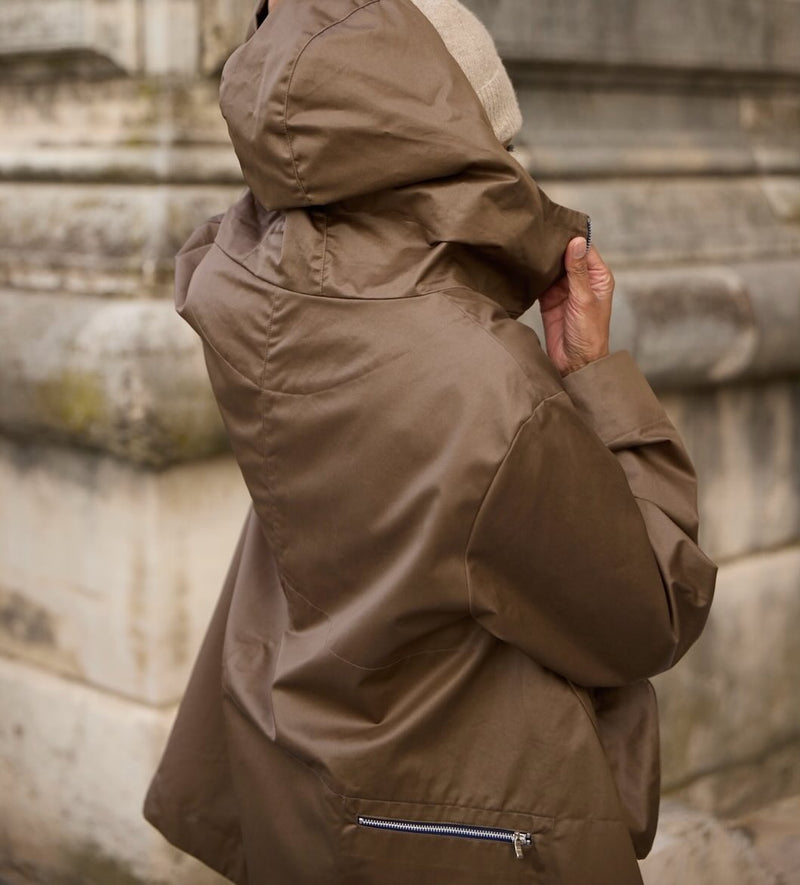 PARKA ZEPHYR en coton enduit déperlant coloris bronze