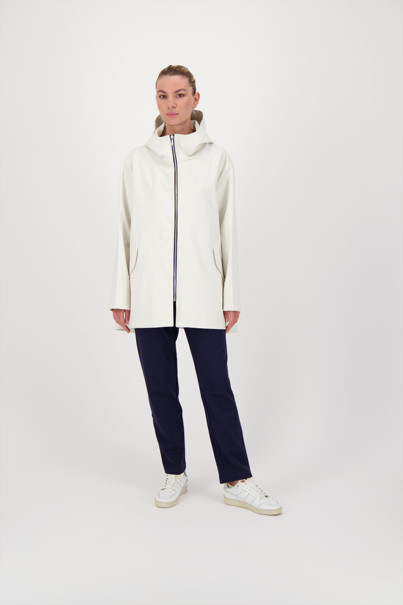 PARKA IMPERMÉABLE ZEPHYR EN COTON GOMMÉ CIMENT