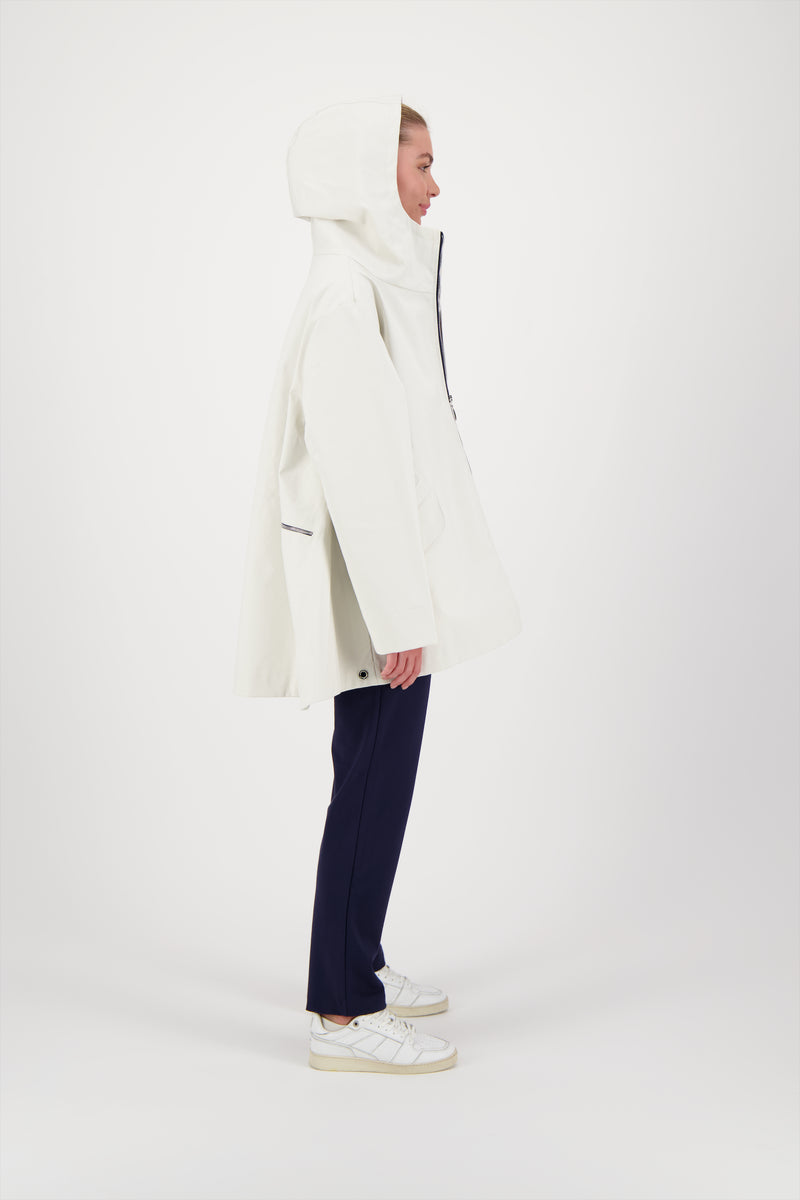 PARKA IMPERMÉABLE ZEPHYR EN COTON GOMMÉ CIMENT