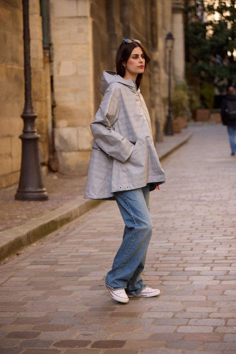 PARKA ZEPHYR EN LIN DÉPERLANT PRINCE DE GALLES