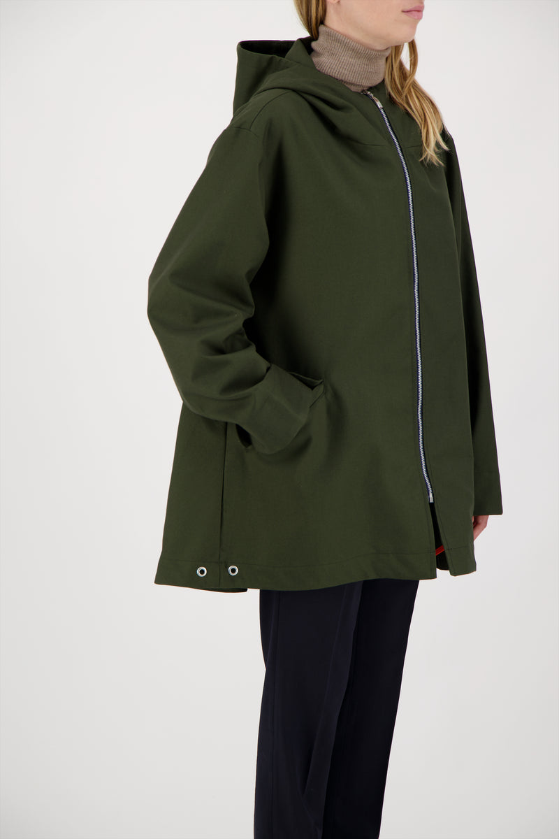 PARKA ZEPHYR en coton déperlant coloris olive
