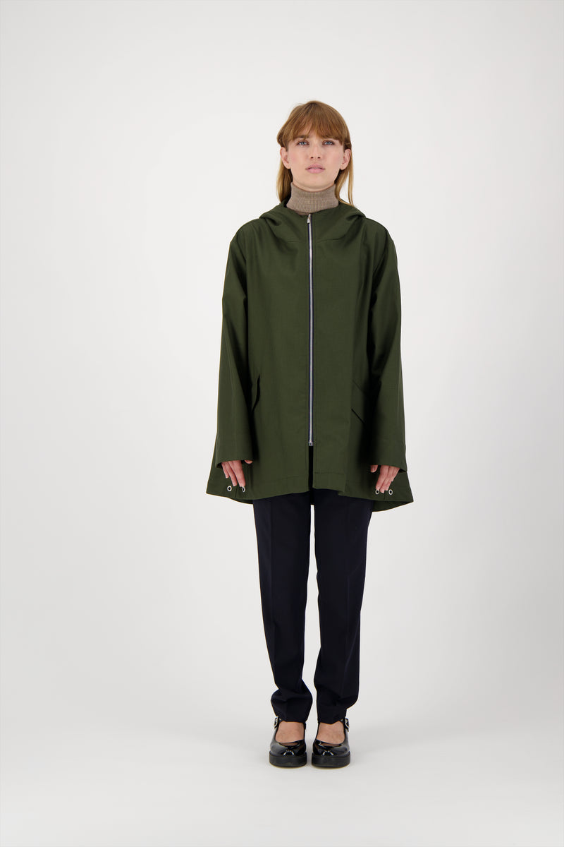 PARKA ZEPHYR en coton déperlant coloris olive