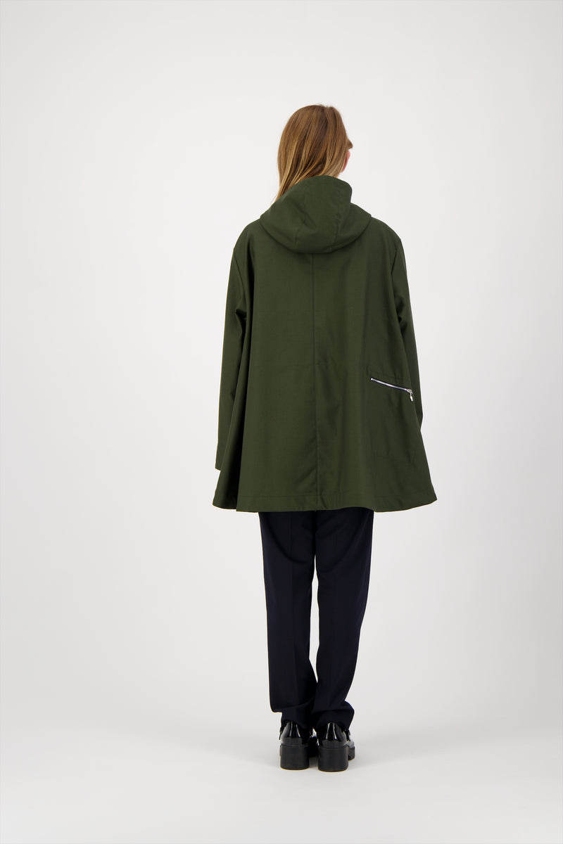 PARKA ZEPHYR en coton déperlant coloris olive