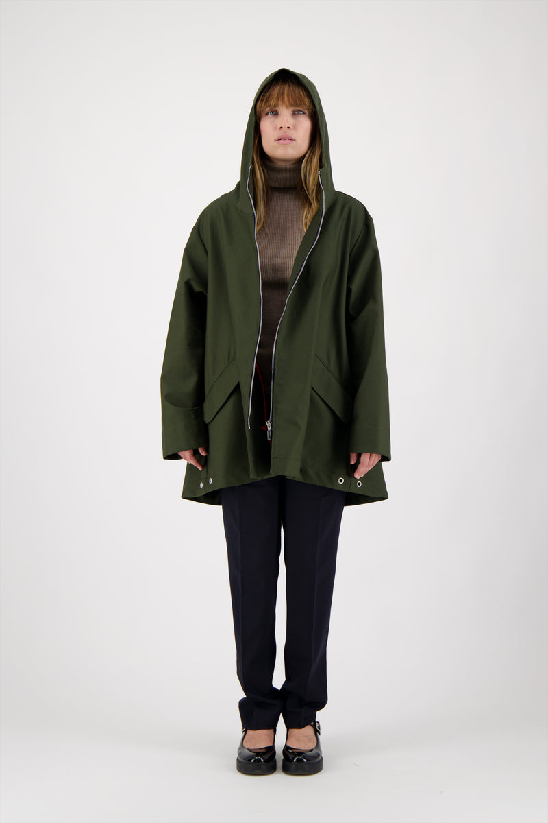 PARKA ZEPHYR en coton déperlant coloris olive