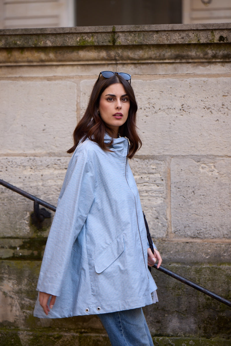 PARKA ZEPHYR EN LIN DÉPERLANT VICHY CIEL